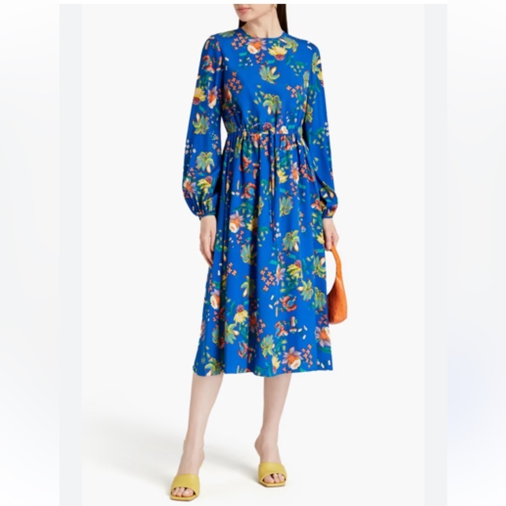 DIANE VON FURSTENBERG Sydney floral tie waist midi dress 10